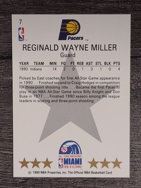 1990-91 Hoops #7 Reggie Miller AS SP