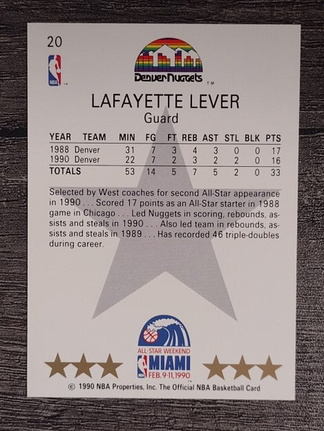 1990-91 Hoops #20 Lafayette Lever AS SP