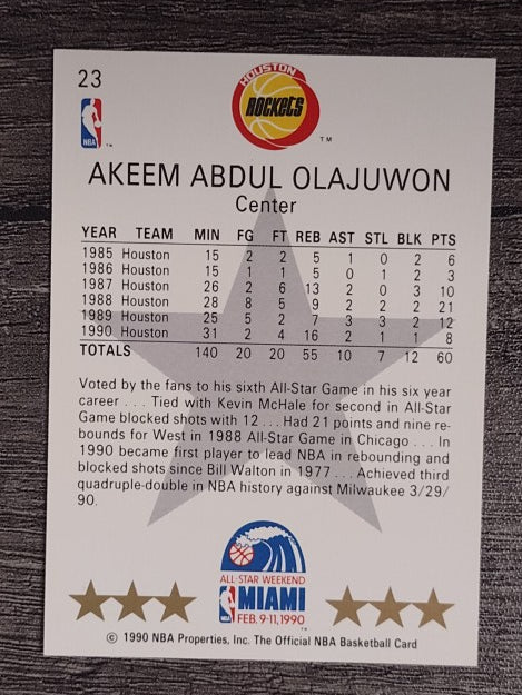 1990-91 Hoops #23 Hakeem Olajuwon AS SP