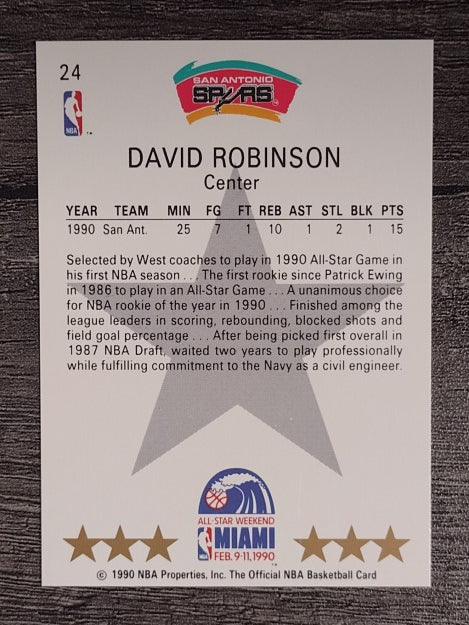 1990-91 Hoops #24 David Robinson AS SP