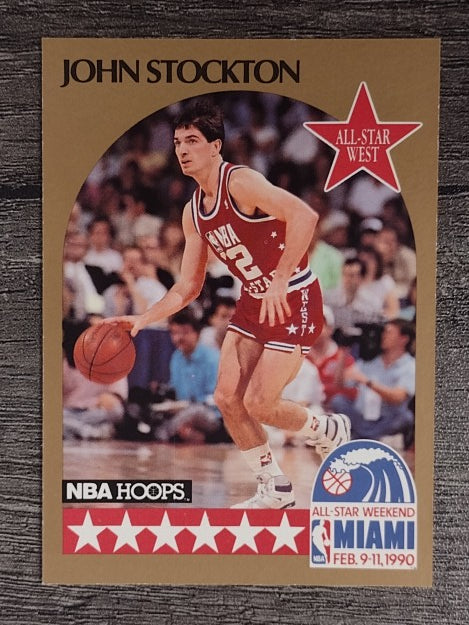 1990-91 Hoops #25 John Stockton AS SP