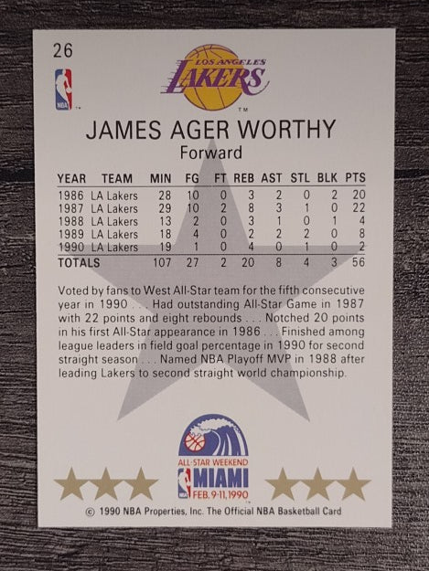 1990-91 Hoops #26 James Worthy AS SP
