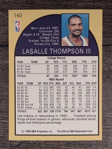 1990-91 Hoops #140 LaSalle Thompson