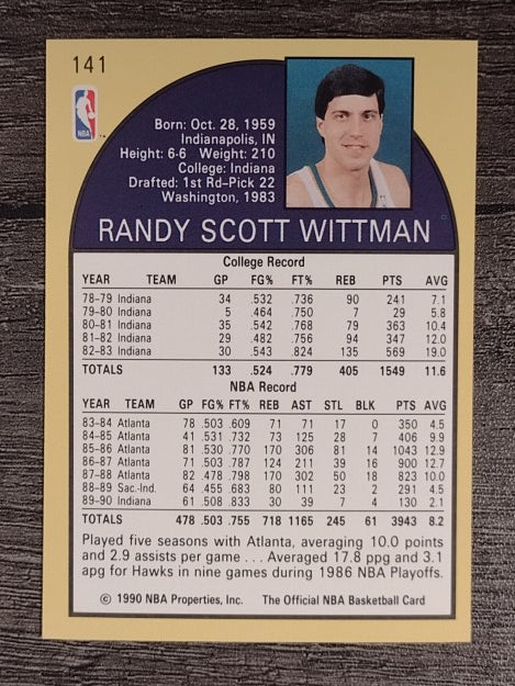 1990-91 Hoops #141 Randy Wittman
