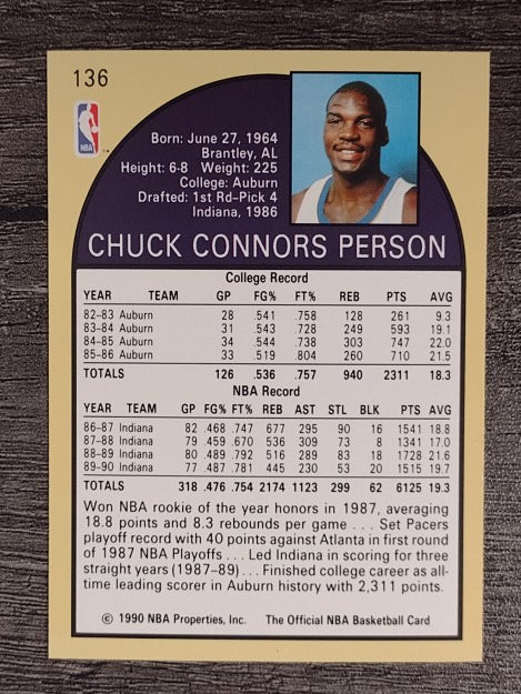 1990-91 Hoops #136 Chuck Person