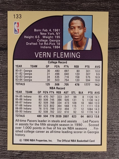 1990-91 Hoops #133 Vern Fleming