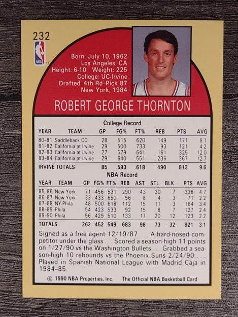 1990-91 Hoops #232 Bob Thornton