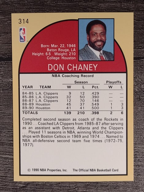 1990-91 Hoops #314 Don Chaney CO