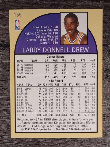1990-91 Hoops #155 Larry Drew