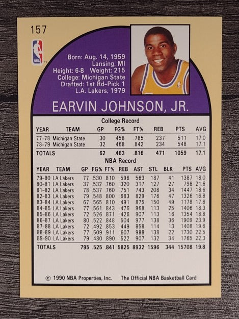 1990-91 Hoops #157 Magic Johnson