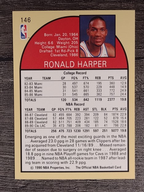 1990-91 Hoops #146 Ron Harper