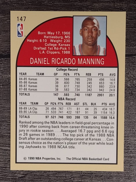 1990-91 Hoops #147 Danny Manning