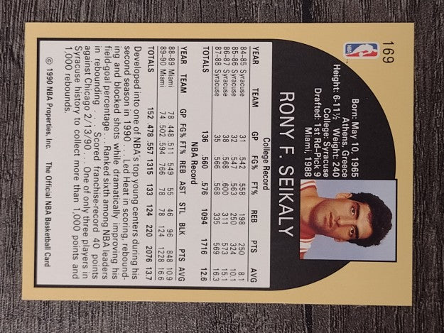 1990-91 Hoops #169A Rony Seikaly Athens