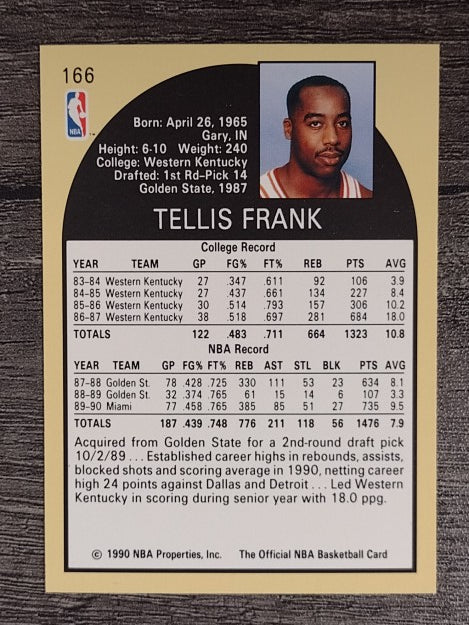 1990-91 Hoops #166 Tellis Frank SP
