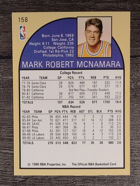 1990-91 Hoops #158 Mark McNamara SP