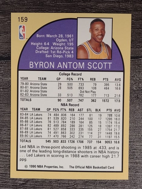 1990-91 Hoops #159 Byron Scott