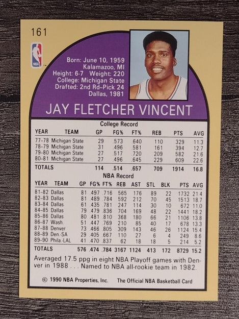 1990-91 Hoops #161 Jay Vincent SP