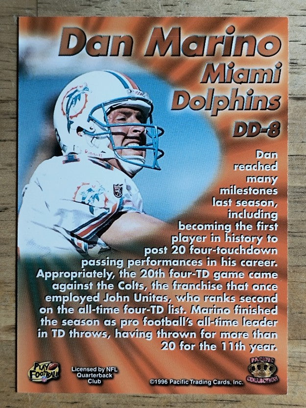 1996 Pacific Dynagon Dynamic Duos #DD8 Dan Marino