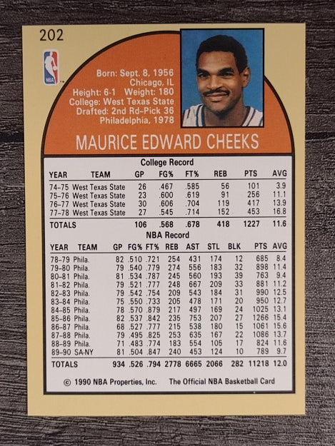 1990-91 Hoops #202 Maurice Cheeks