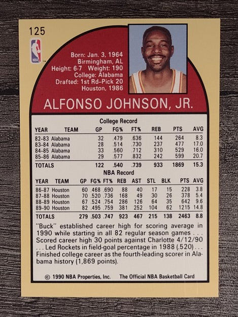 1990-91 Hoops #125 Buck Johnson