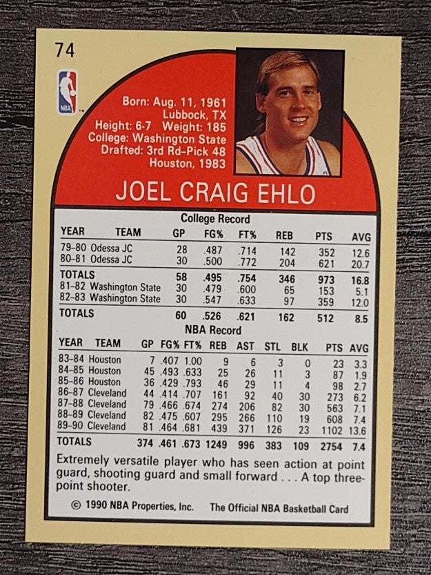 1990-91 Hoops #74 Craig Ehlo