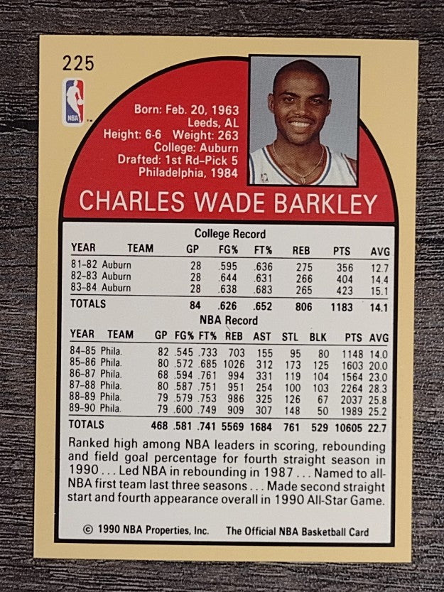 1990-91 Hoops #225 Charles Barkley