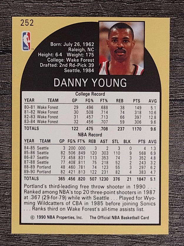 1990-91 Hoops #252 Danny Young