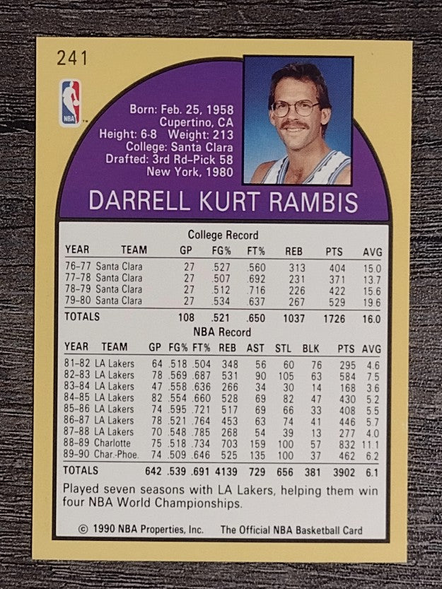 1990-91 Hoops #241 Kurt Rambis