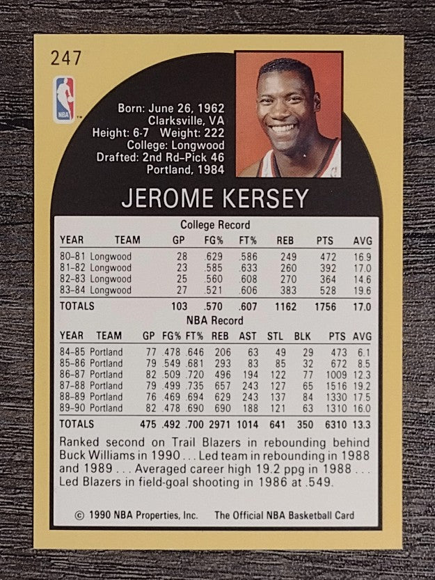 1990-91 Hoops #247 Jerome Kersey