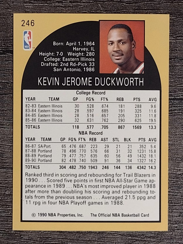 1990-91 Hoops #246 Kevin Duckworth