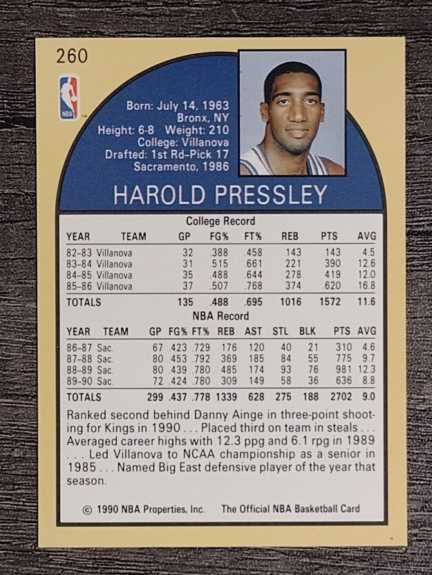 1990-91 Hoops #260 Harold Pressley SP