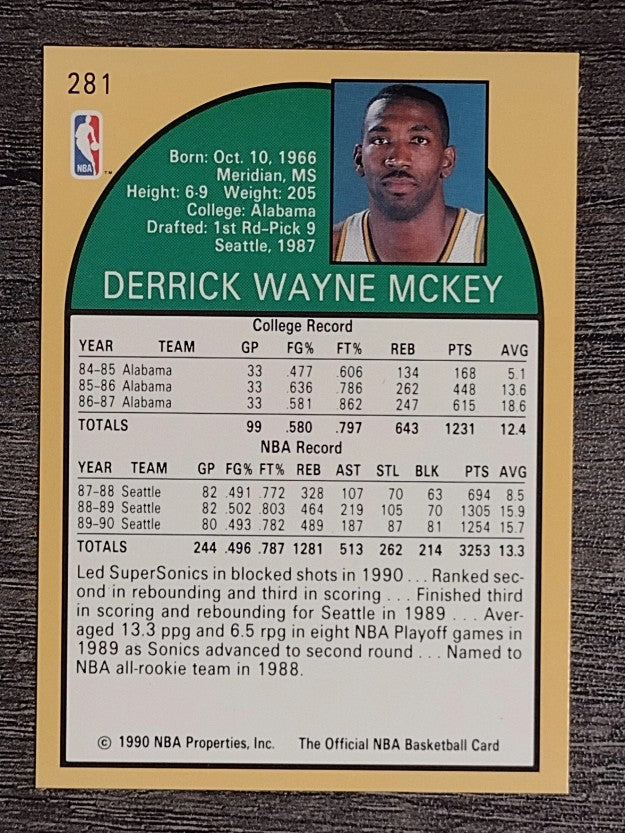 1990-91 Hoops #281 Derrick McKey