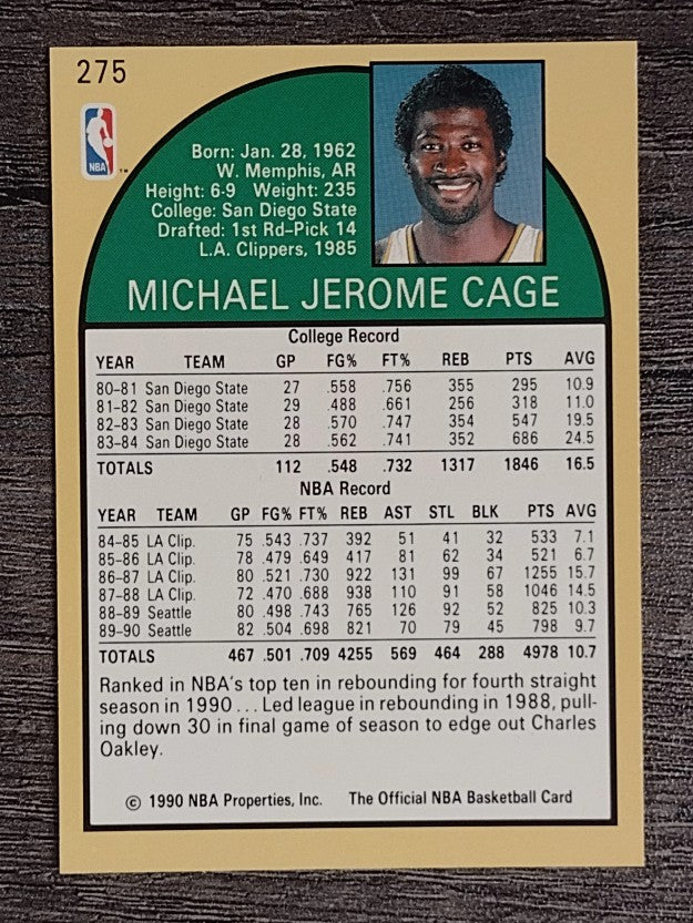 1990-91 Hoops #275 Michael Cage