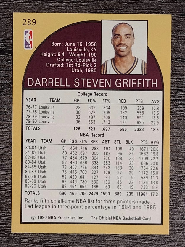 1990-91 Hoops #289 Darrell Griffith
