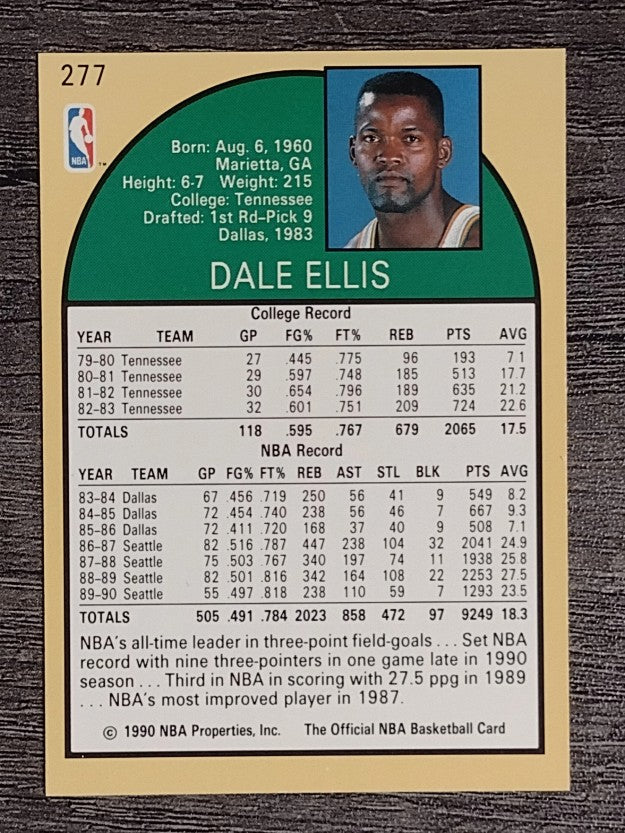 1990-91 Hoops #277 Dale Ellis