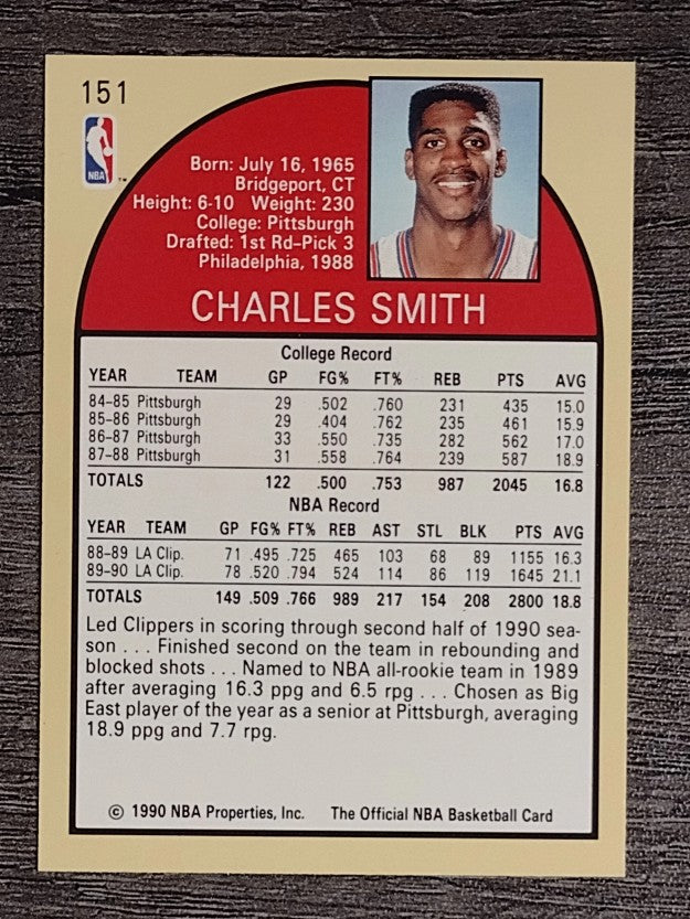 1990-91 Hoops #151 Charles Smith