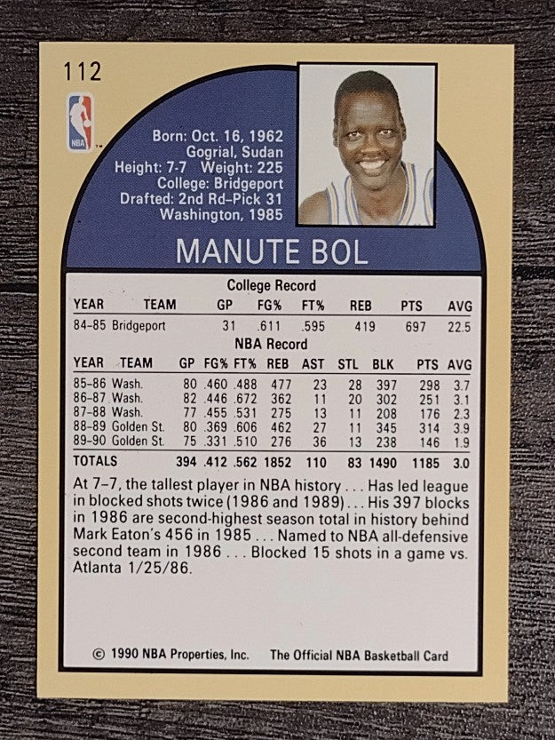 1990-91 Hoops #112 Manute Bol SP
