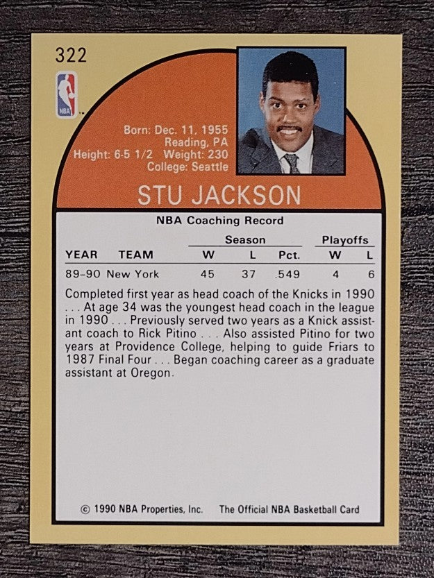 1990-91 Hoops #322 Stu Jackson CO