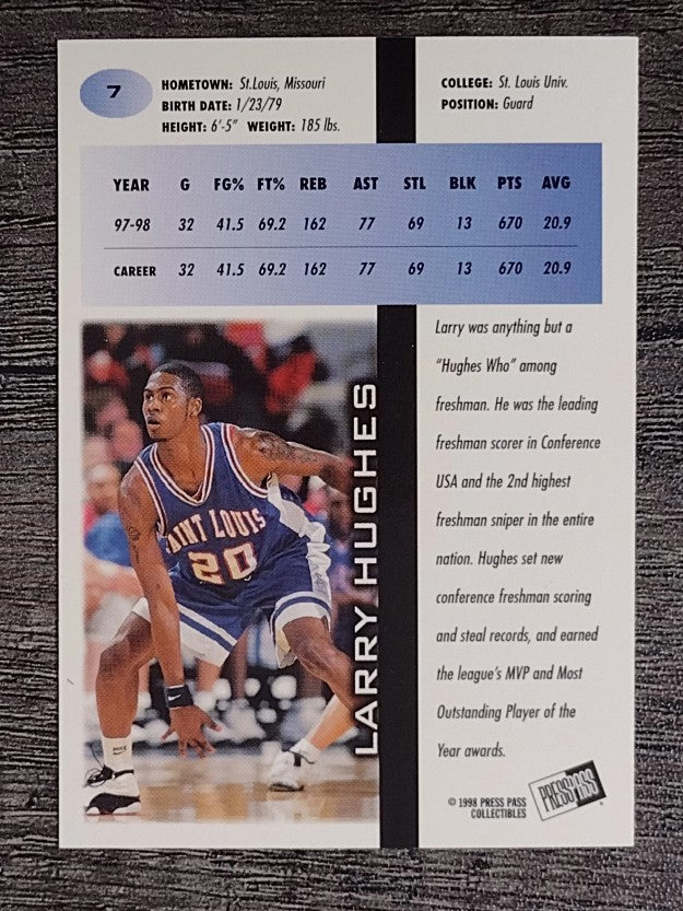 1998 Press Pass #7 Larry Hughes