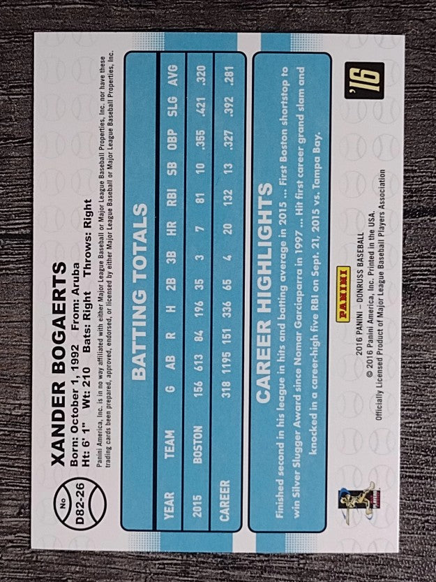 2016 Donruss '82 #26 Xander Bogaerts