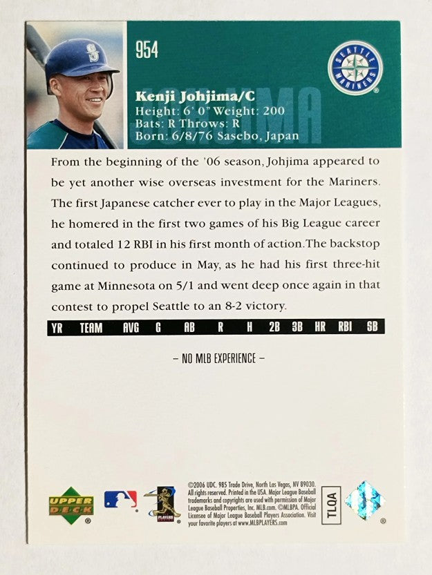 2006 Upper Deck #954 Kenji Johjima RC