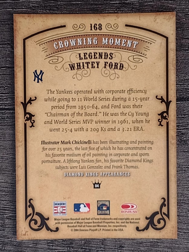 2004 Diamond Kings Sepia #168 Whitey Ford LGD