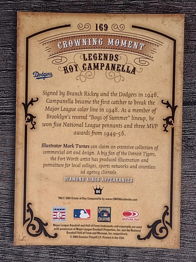 2004 Diamond Kings Sepia #169 Roy Campanella LGD