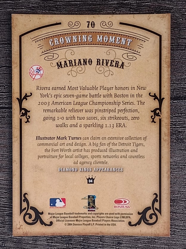 2004 Diamond Kings #70 Mariano Rivera