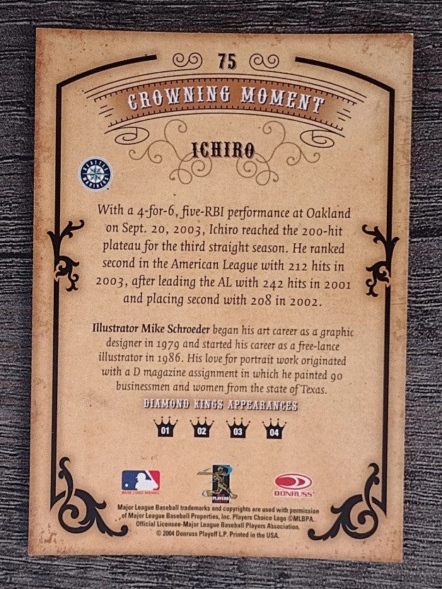 2004 Diamond Kings #75 Ichiro Suzuki