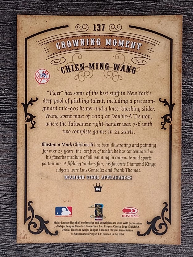 2004 Diamond Kings #137 Chien-Ming Wang