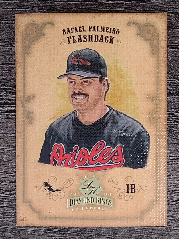 2004 Diamond Kings #155 Rafael Palmeiro FB