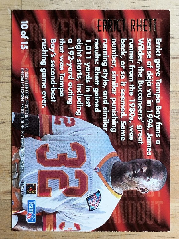 1995 Ultra Second Year Standouts #10 Errict Rhett