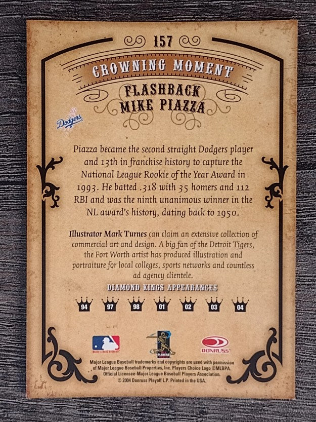 2004 Diamond Kings #157 Mike Piazza FB