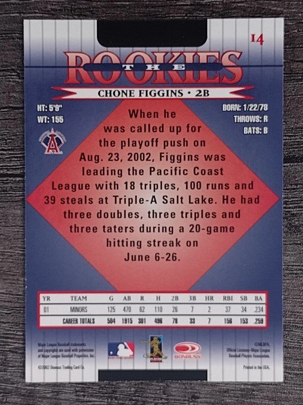 2002 Donruss Rookies #14 Chone Figgins RC